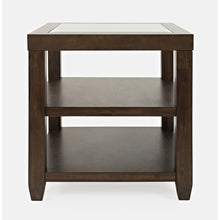 Urban Icon Contemporary Glass Inlay End Table with Storage