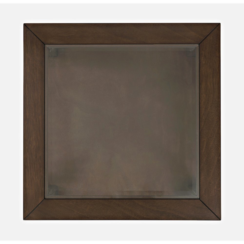 Urban Icon Contemporary Glass Inlay End Table with Storage