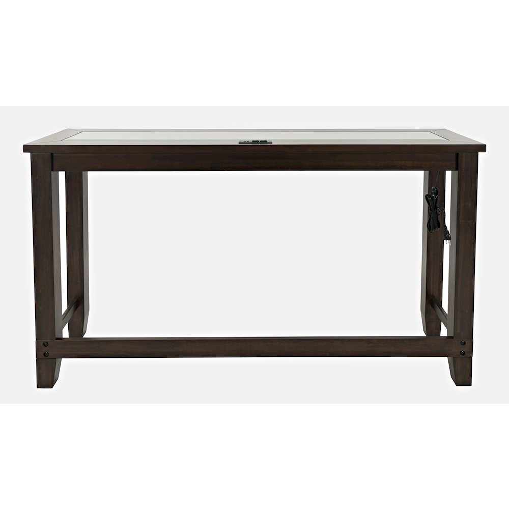 Contemporary 4 Piece Counter Height 66" Dining Table Set with USB Charging