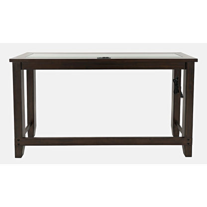 Contemporary 4 Piece Counter Height 66" Dining Table Set with USB Charging