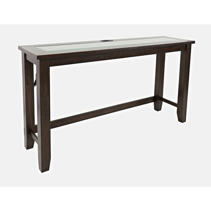 Contemporary 4 Piece Counter Height 66" Dining Table Set with USB Charging