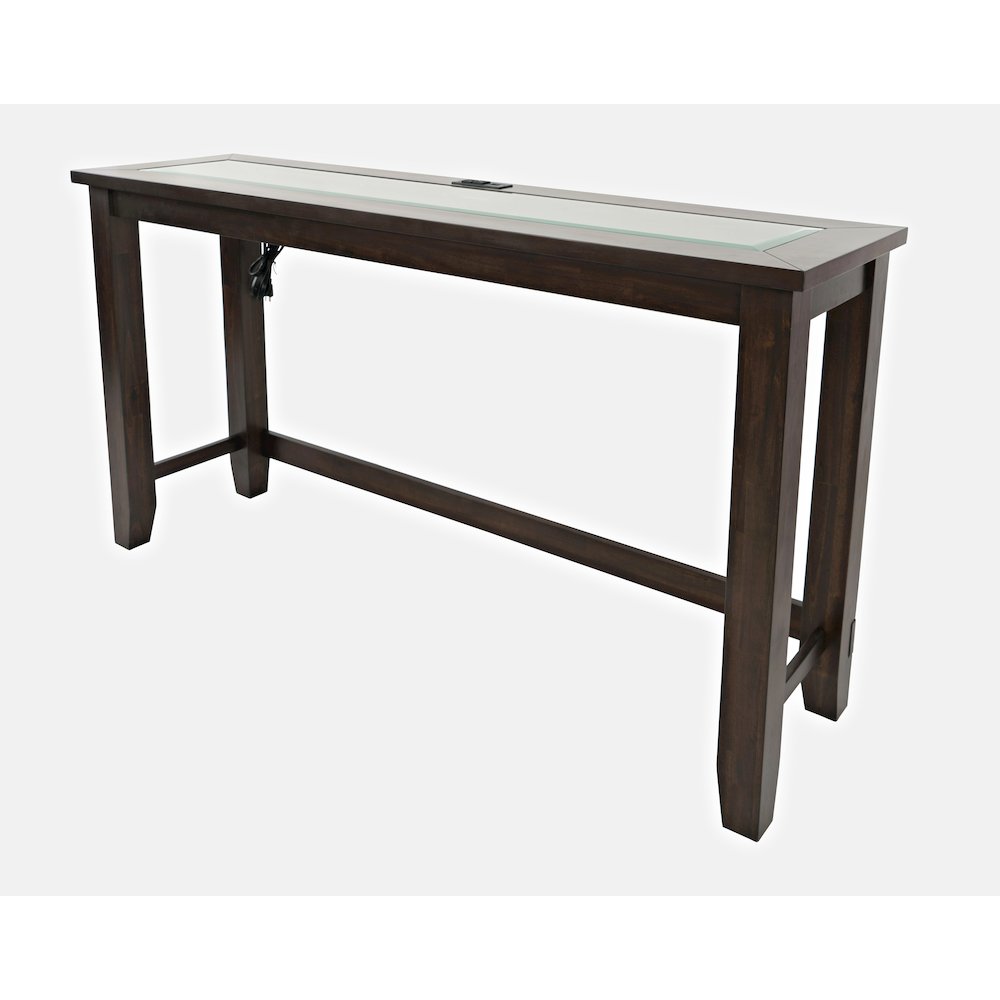 Contemporary 4 Piece Counter Height 66" Dining Table Set with USB Charging