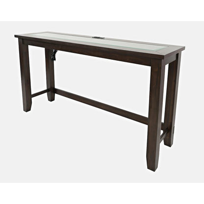 Contemporary 4 Piece Counter Height 66" Dining Table Set with USB Charging