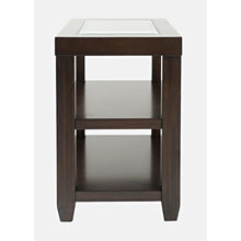 Urban Icon Contemporary Glass Inlay Chair Side End Table with Storage