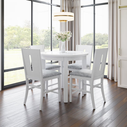 Urban Icon Contemporary Slotback Upholstered Counter Stool (Set of 2)