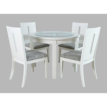 Urban Icon Contemporary 42" Round Five-Piece Dining Set with Upholstered Chairs