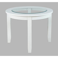 Urban Icon Contemporary 42" Round Glass Inlay Dining Table