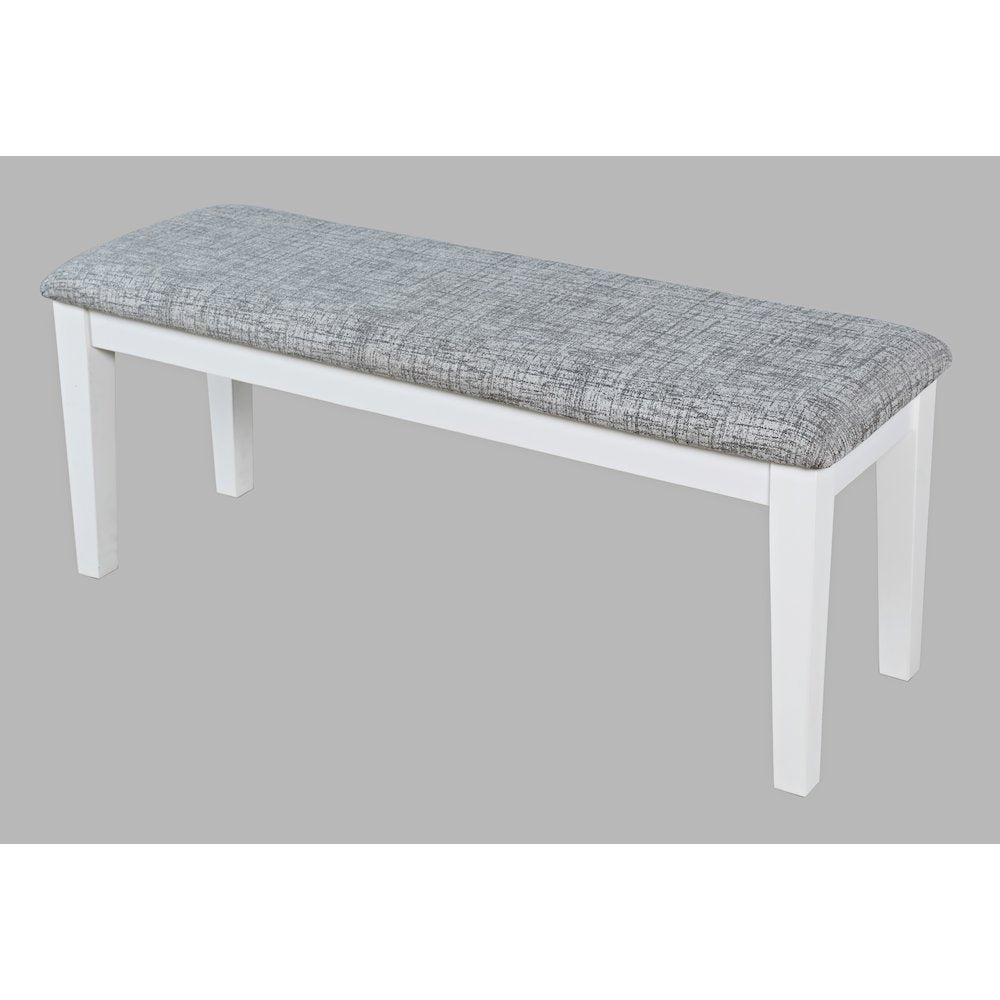 Contemporary 66" Four-Piece Dining Set with Upholstered Chairs and Bench
