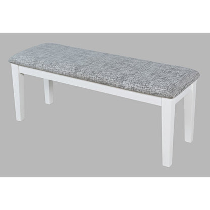 Contemporary 66" Four-Piece Dining Set with Upholstered Chairs and Bench