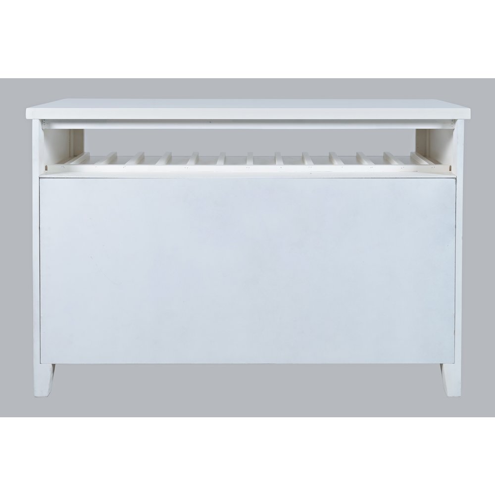 Urban Icon Contemporary 48" Buffet Server with Wine Rack and Stemware Rack