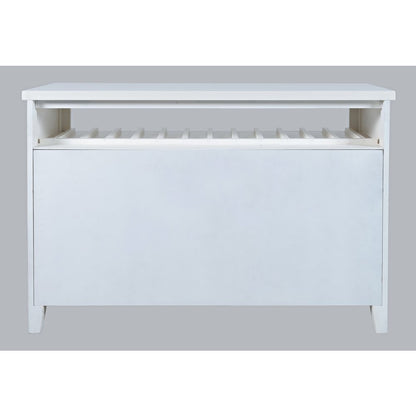 Urban Icon Contemporary 48" Buffet Server with Wine Rack and Stemware Rack