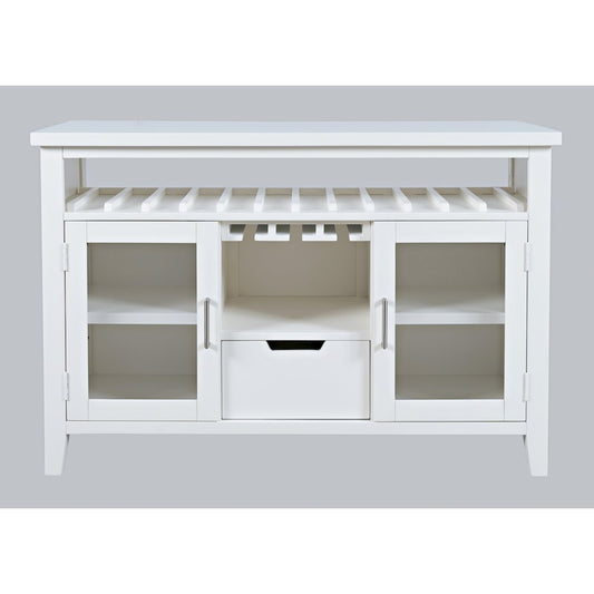 Urban Icon Contemporary 48" Buffet Server with Wine Rack and Stemware Rack