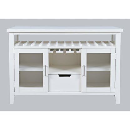 Urban Icon Contemporary 48" Buffet Server with Wine Rack and Stemware Rack