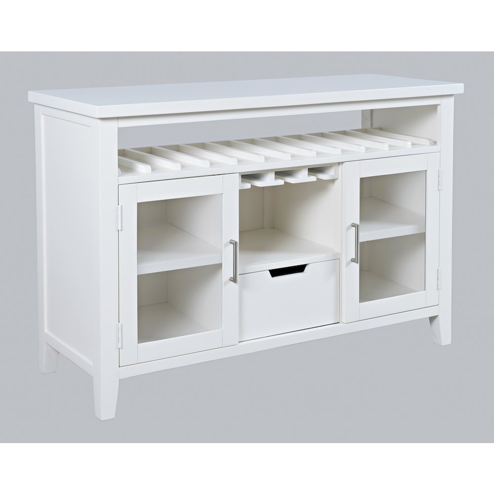 Urban Icon Contemporary 48" Buffet Server with Wine Rack and Stemware Rack