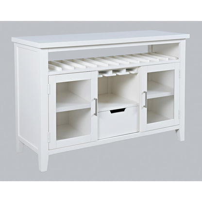 Urban Icon Contemporary 48" Buffet Server with Wine Rack and Stemware Rack