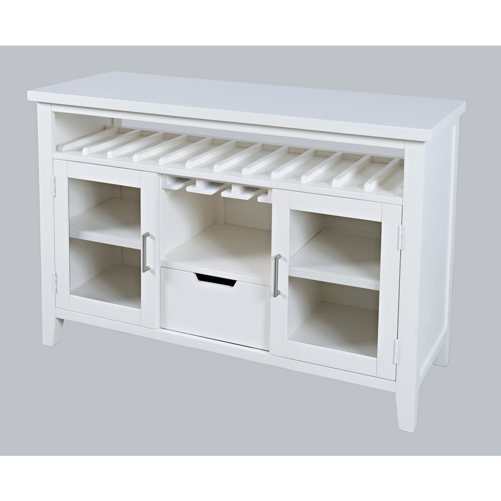 Urban Icon Contemporary 48" Buffet Server with Wine Rack and Stemware Rack