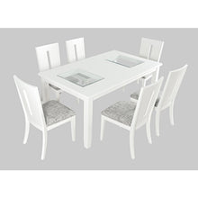 Urban Icon Contemporary 66" Seven-Piece Dining Set with Upholstered Chairs