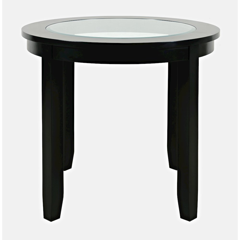 Urban Icon Contemporary 42" Round Counter Height Glass Inlay Dining Table