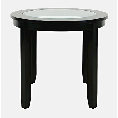 Urban Icon Contemporary 42" Round Counter Height Glass Inlay Dining Table