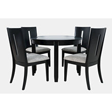 Urban Icon Contemporary 42" Round Five-Piece Dining Set with Upholstered Chairs