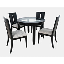 Urban Icon Contemporary 42" Round Five-Piece Dining Set with Upholstered Chairs
