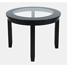 Urban Icon Contemporary 42" Round Glass Inlay Dining Table