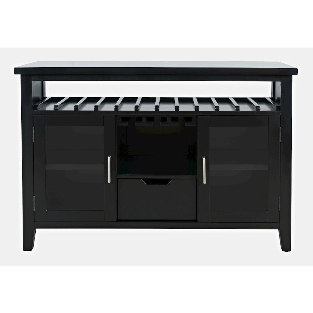 Urban Icon Contemporary 48" Buffet Server with Wine Rack and Stemware Rack