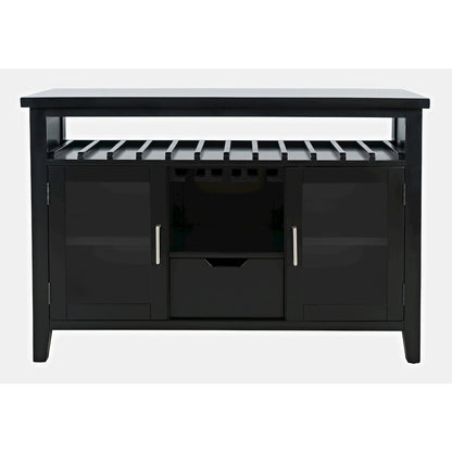 Urban Icon Contemporary 48" Buffet Server with Wine Rack and Stemware Rack