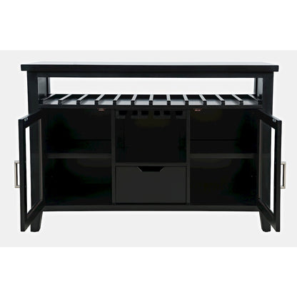 Urban Icon Contemporary 48" Buffet Server with Wine Rack and Stemware Rack