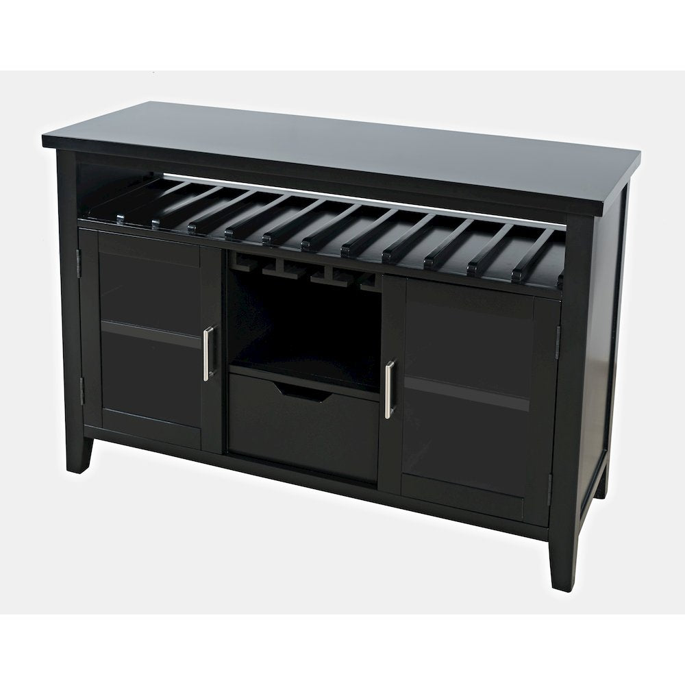 Urban Icon Contemporary 48" Buffet Server with Wine Rack and Stemware Rack