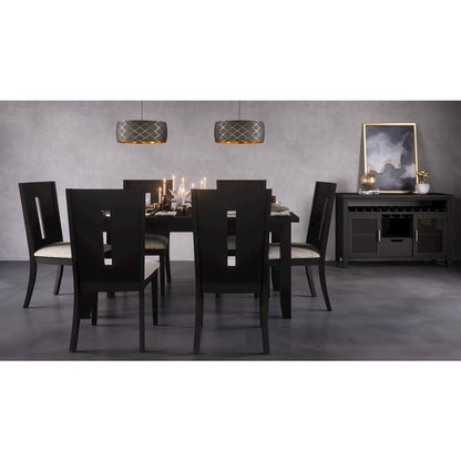 Urban Icon Contemporary 48" Buffet Server with Wine Rack and Stemware Rack
