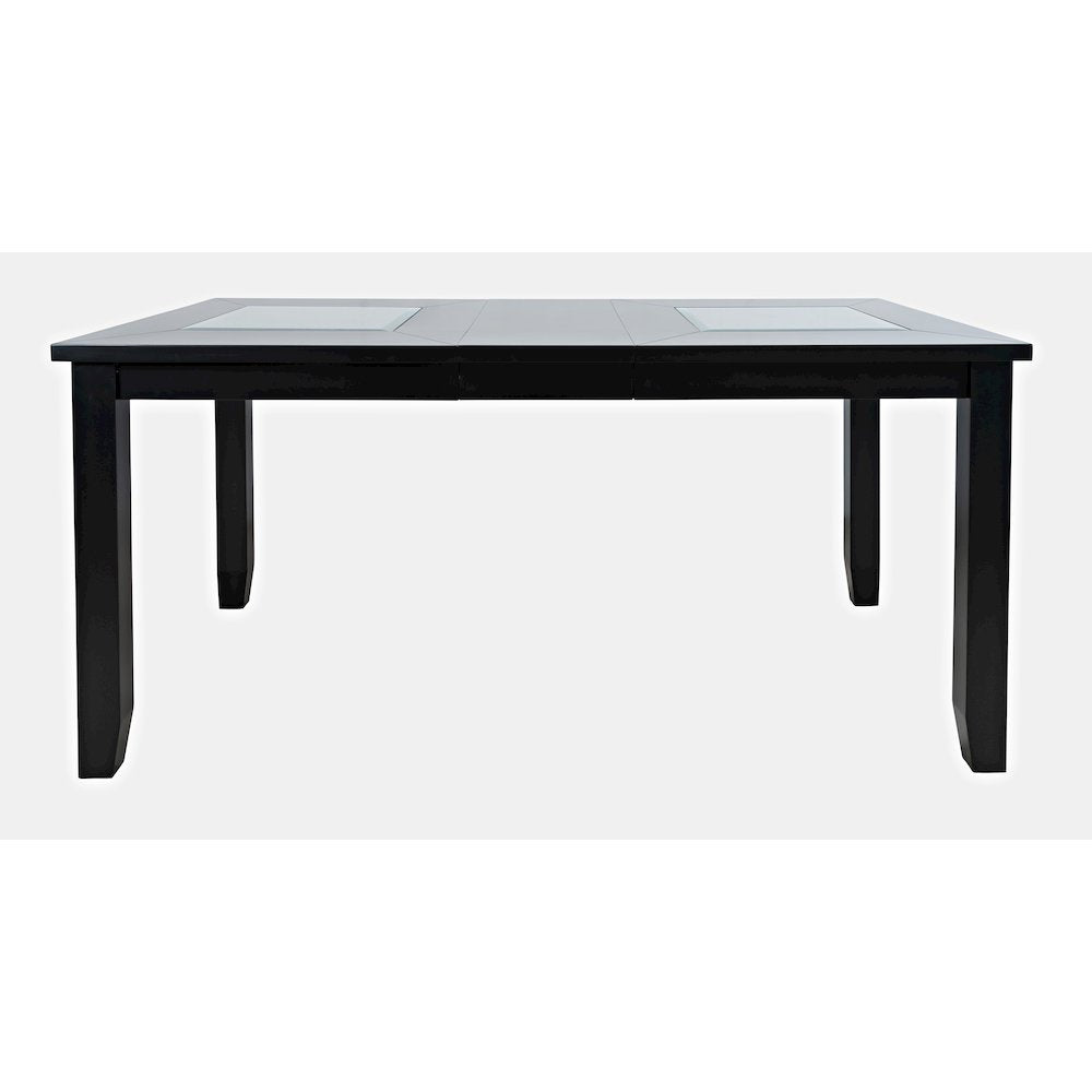 Urban Icon Contemporary 66" Extension Glass Inlay Dining Table