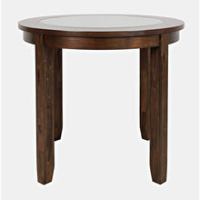 Urban Icon Contemporary 42" Round Counter Height Glass Inlay Dining Table