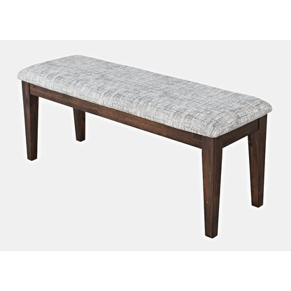Contemporary 66" Four-Piece Dining Set with Upholstered Chairs and Bench