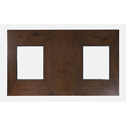 Urban Icon Contemporary 66" Extension Glass Inlay Dining Table
