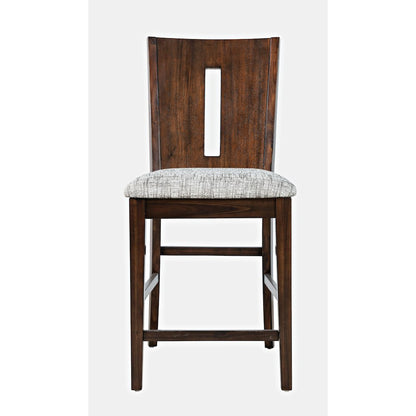 Urban Icon Contemporary Slotback Upholstered Counter Stool (Set of 2)
