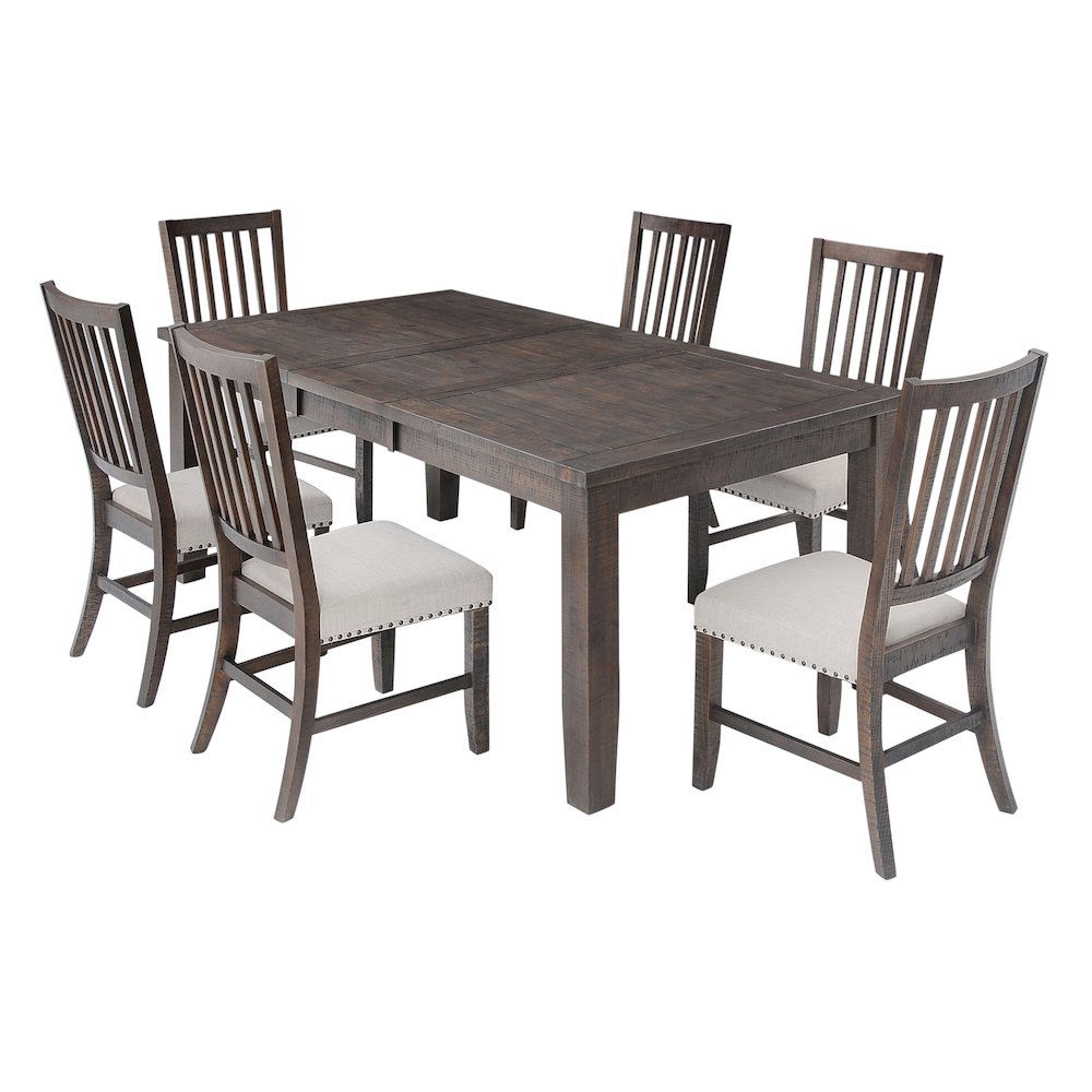 Willow Creek Rustic Distressed 78" Seven-Piece Dining Set