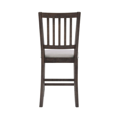 Willow Creek Distressed Slatback Upholstered Counter Stool (Set of 2)