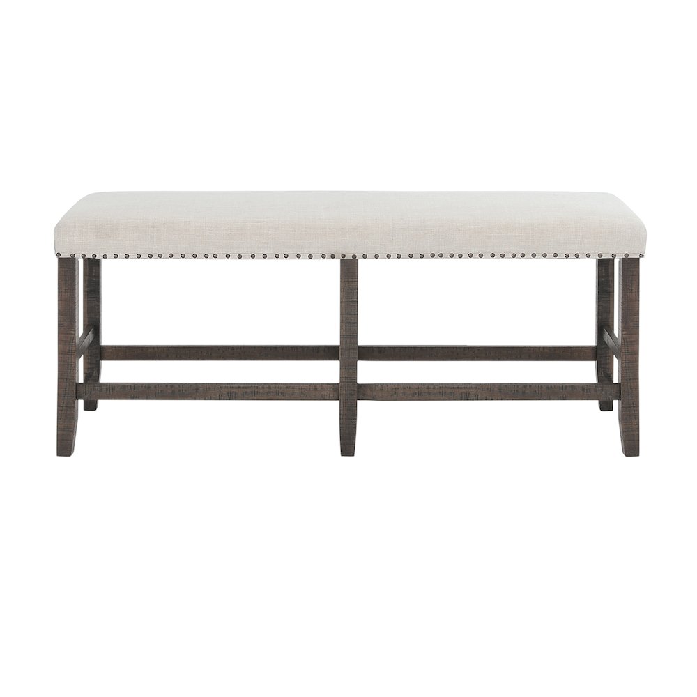 Willow Creek Distressed Solid Wood Counter Height Dining Bench