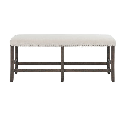 Willow Creek Distressed Solid Wood Counter Height Dining Bench
