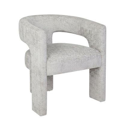 Modern Jacquard Counter Stool, Iron Frame, Grey, Single