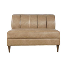 Ruston Modern Banquette Faux Leather Sectional Two Seat Bench