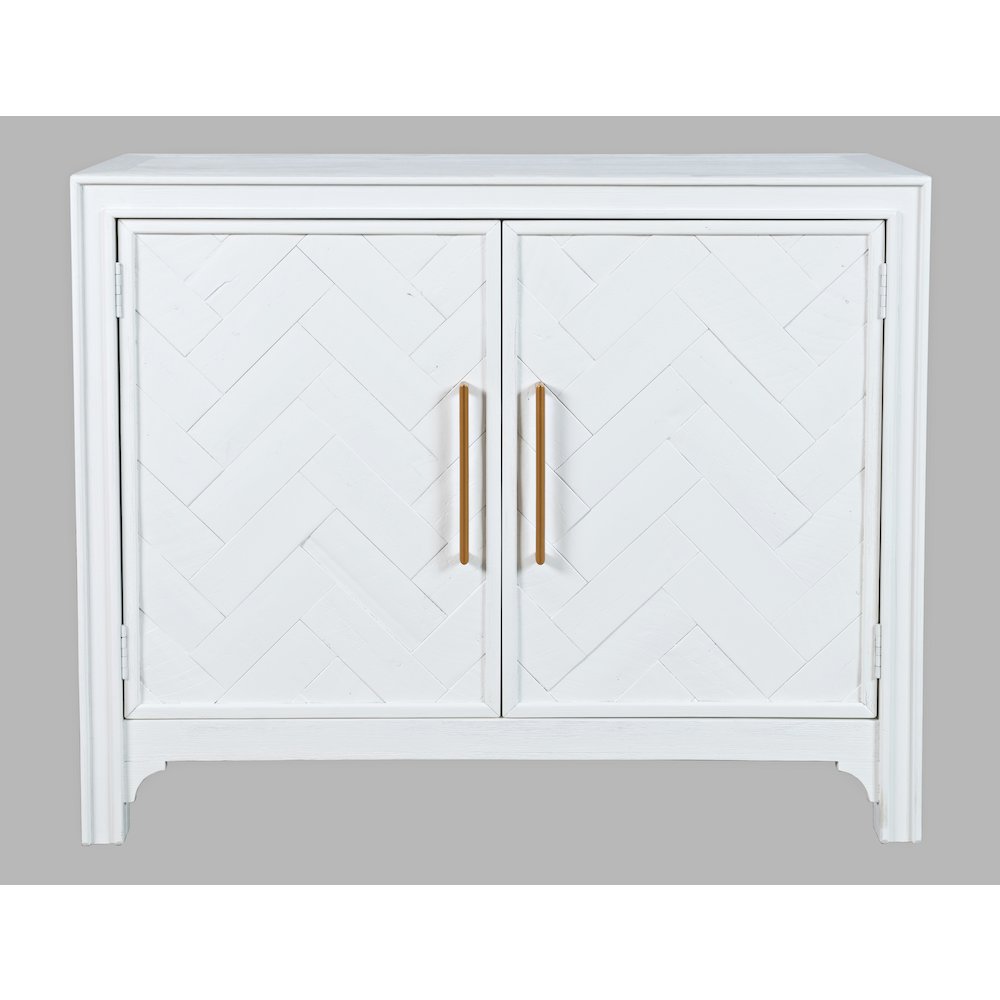 Gramercy Mid-Century Modern Chevron Two Door 40" Accent Chest