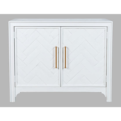 Gramercy Mid-Century Modern Chevron Two Door 40" Accent Chest