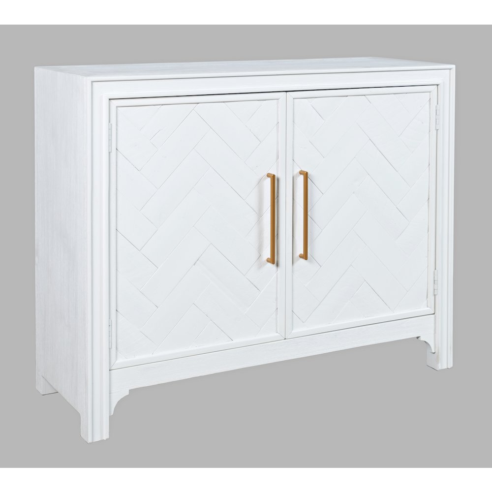 Gramercy Mid-Century Modern Chevron Two Door 40" Accent Chest