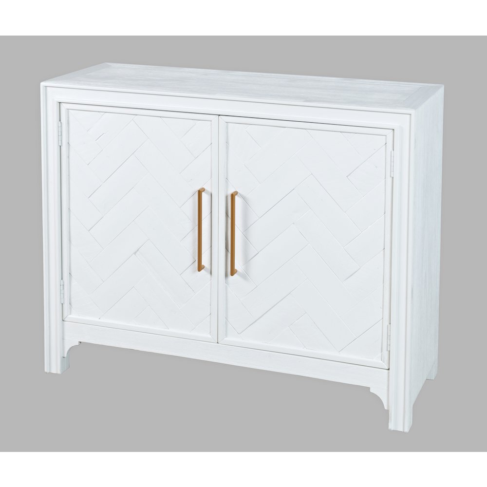 Gramercy Mid-Century Modern Chevron Two Door 40" Accent Chest