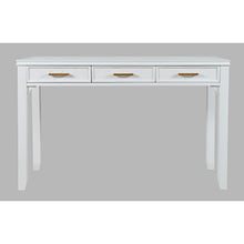 Gramercy Mid-Century Modern Chevron Three Drawer USB Charging Desk