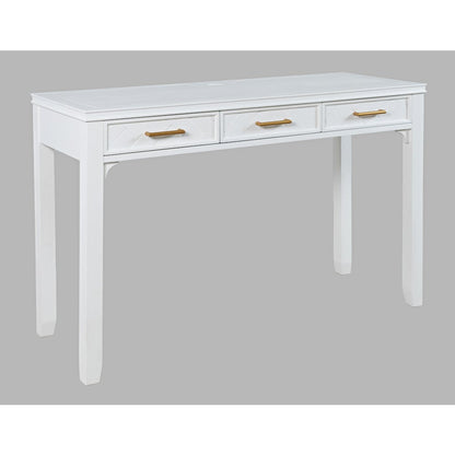 Gramercy Mid-Century Modern Chevron Three Drawer USB Charging Desk