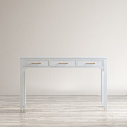Gramercy Mid-Century Modern Chevron Three Drawer USB Charging Desk