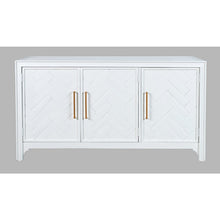 Gramercy Mid-Century Modern Chevron Three Door 60" Accent Cabinet